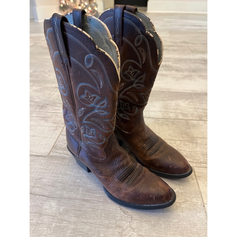 Ariat‎ Womens Leather Western Cowboy Boots Brown Style 15708 Size 7B